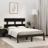 Estructura de cama madera maciza negro Supe King 180x200