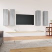 Muebles TV 4 uds madera contrachapada gris Sonoma 30,5x30x110cm