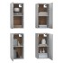 Muebles TV 4 uds madera contrachapada gris Sonoma 30,5x30x60