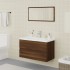 Set de muebles de baño madera contrachapada marrón