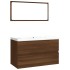 Set de muebles de baño madera contrachapada marrón