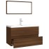 Set de muebles de baño madera contrachapada marrón