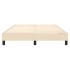 Estructura de cama box spring tela color crema 140x190