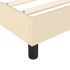 Estructura de cama box spring tela color crema 140x190