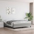 Estructura de cama box spring tela gris claro 160x200