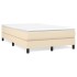 Estructura de cama box spring tela color crema 120x200