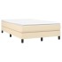 Estructura de cama box spring tela color crema 120x200