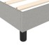 Estructura de cama box spring tela gris claro 180x200