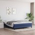 Estructura de cama box spring tela azul 160x200