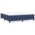 Estructura de cama box spring tela azul 160x200