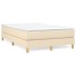 Estructura de cama box spring tela color crema 120x200