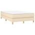 Estructura de cama box spring tela color crema 120x200