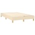 Estructura de cama box spring tela color crema 120x200