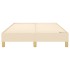 Estructura de cama box spring tela color crema 120x200