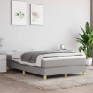 Estructura de cama box spring tela gris claro 120x200 cm