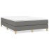 Estructura de cama box spring tela gris oscuro 140x200