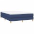 Estructura de cama box spring tela azul 140x200