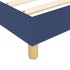 Estructura de cama box spring tela azul 140x200