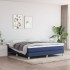 Estructura de cama box spring tela azul 180x200