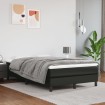 Estructura de cama box spring cuero sintético negro 120x200 cm