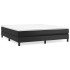 Estructura de cama box spring cuero sintético negro 160x200