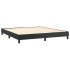 Estructura de cama box spring cuero sintético negro 160x200