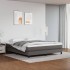 Estructura de cama box spring cuero sintético gris 160x200