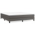 Estructura de cama box spring cuero sintético gris 160x200