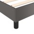 Estructura de cama box spring cuero sintético gris 160x200