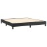 Estructura de cama box spring cuero sintético negro 180x200