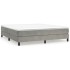 Estructura de cama box spring terciopelo gris claro 180x200