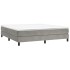 Estructura de cama box spring terciopelo gris claro 180x200