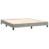 Estructura de cama box spring terciopelo gris claro 180x200