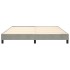 Estructura de cama box spring terciopelo gris claro 180x200