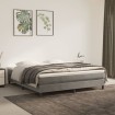 Estructura de cama box spring terciopelo gris claro 160x200 cm