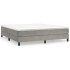 Estructura de cama box spring terciopelo gris claro 160x200