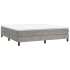 Estructura de cama box spring terciopelo gris claro 160x200