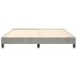 Estructura de cama box spring terciopelo gris claro 160x200