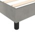 Estructura de cama box spring terciopelo gris claro 160x200