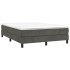 Estructura de cama box spring terciopelo gris oscuro 140x200