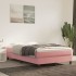 Estructura de cama box spring terciopelo rosa 120x200