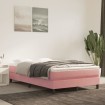 Estructura de cama box spring terciopelo rosa 120x200 cm