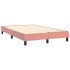 Estructura de cama box spring terciopelo rosa 120x200