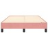 Estructura de cama box spring terciopelo rosa 120x200