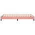 Estructura de cama box spring terciopelo rosa 120x200