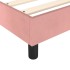 Estructura de cama box spring terciopelo rosa 120x200