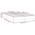 Estructura de cama box spring terciopelo rosa 120x200