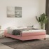 Estructura de cama box spring terciopelo rosa 140x190