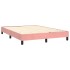 Estructura de cama box spring terciopelo rosa 140x190