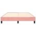 Estructura de cama box spring terciopelo rosa 140x190